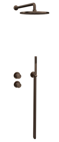 Toni Déca indbygningsbrusesæt i bruneret messing